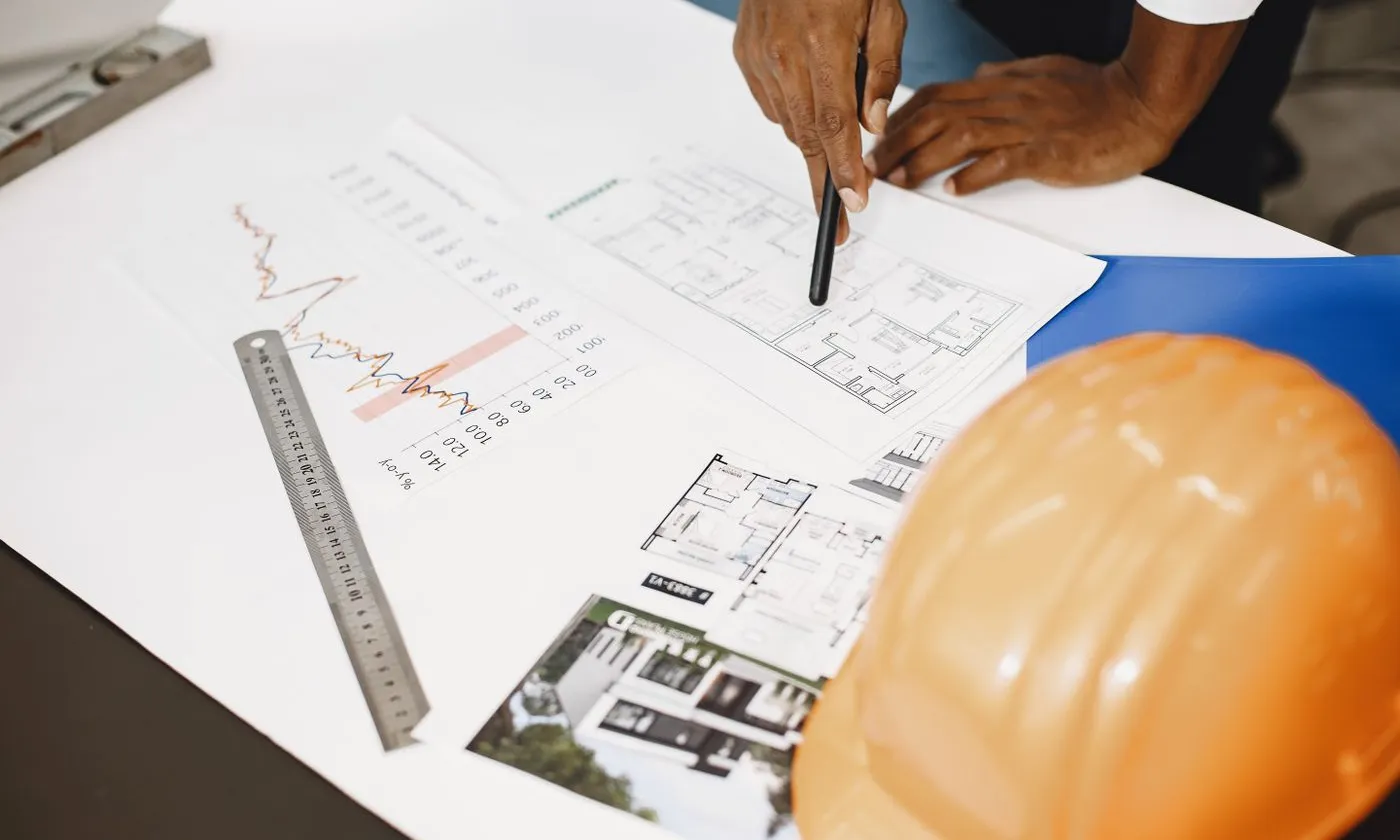 Building plans and design tools used for project coordination